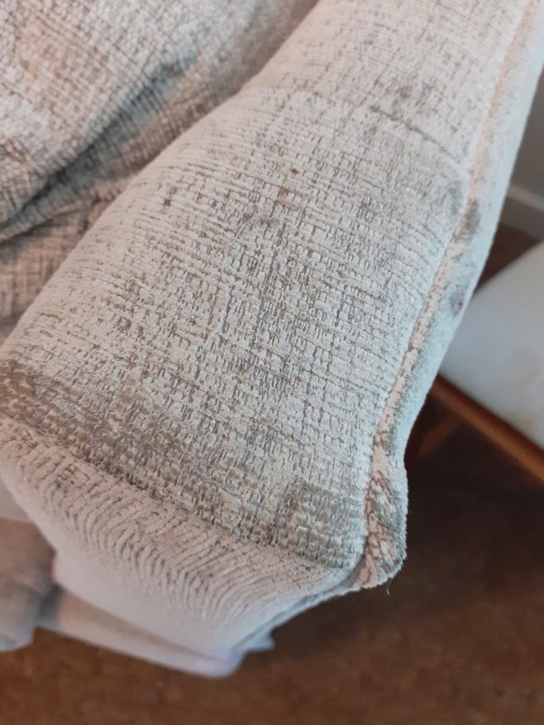 Stained upholstery