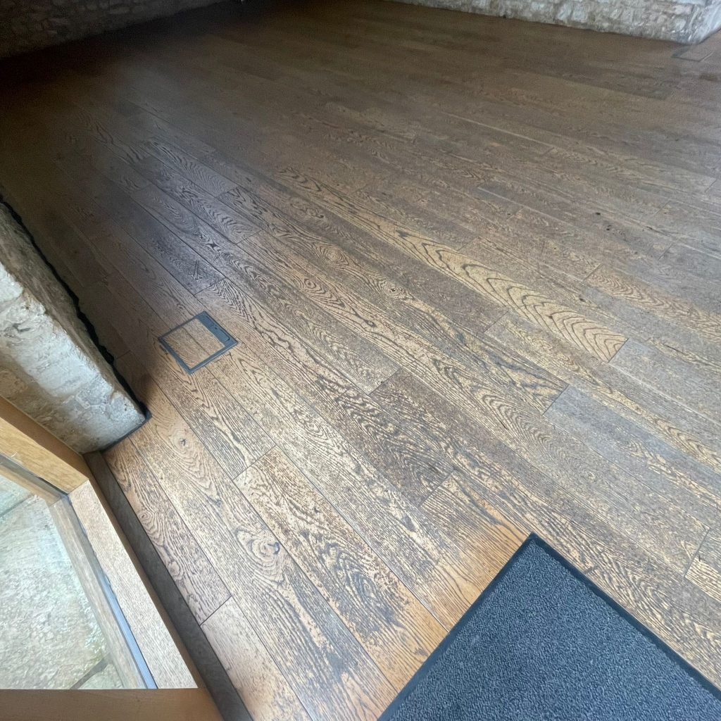 Wooden floors before cleaning