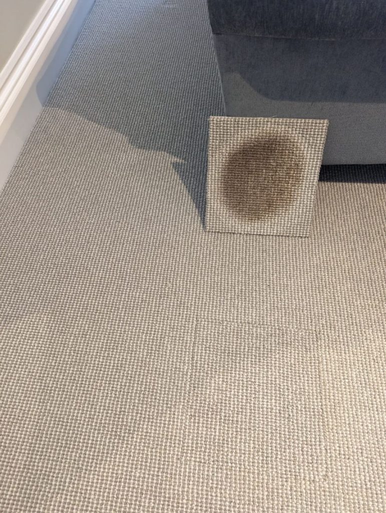 Completed carpet repair in Bristol