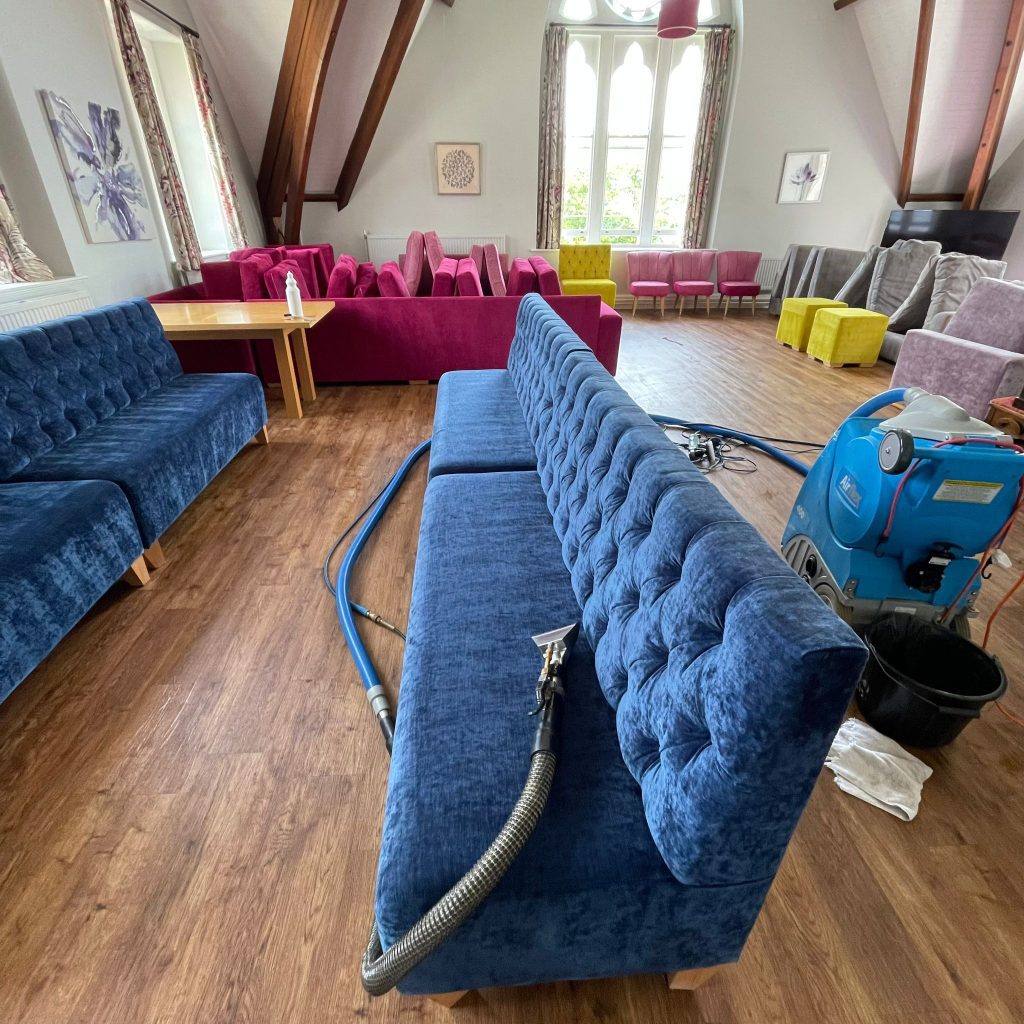 Commercial sofa upholstery cleaning