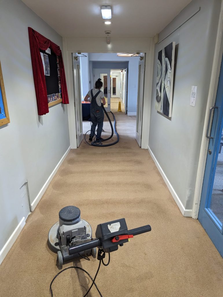 Great results on commercial carpets & hard flooring at Sherborne Girls School 4 Commercial Carpet Cleaning