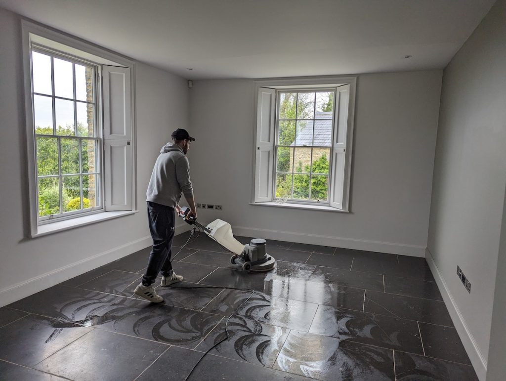 Great results on Stone & Wood floor cleaning in Somerset 4 Limestone floor cleaning and sealing in Somerset