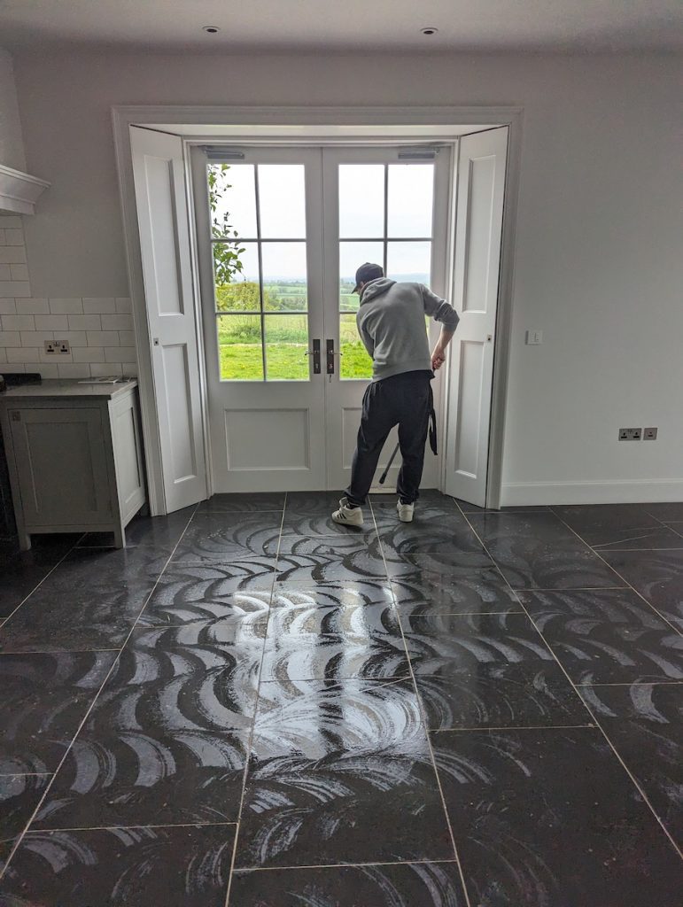Great results on Stone & Wood floor cleaning in Somerset 2 Professional stone floor cleaning in Somerset