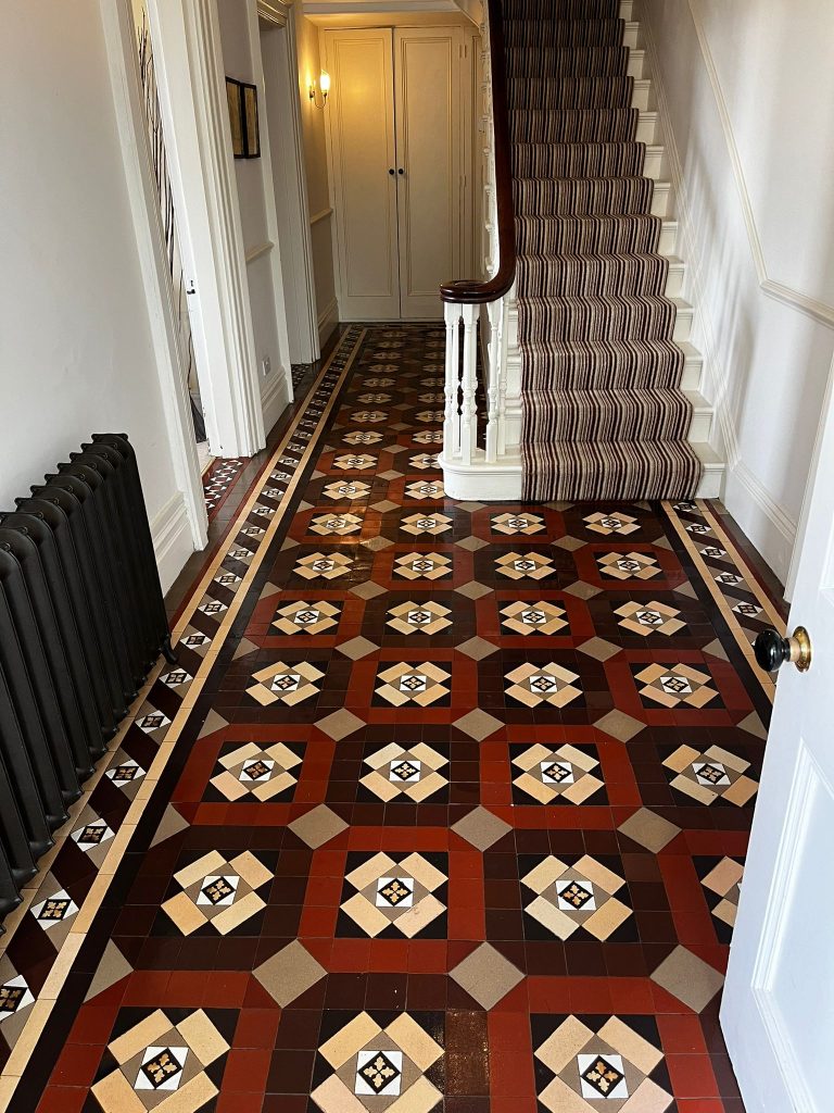 Tiled floor clean & polish by Green Man