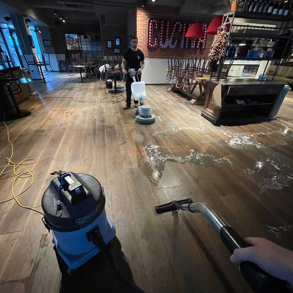 Commercial clean of wooden floor in Bristol restaurant 10 IMG 20241018 WA0017