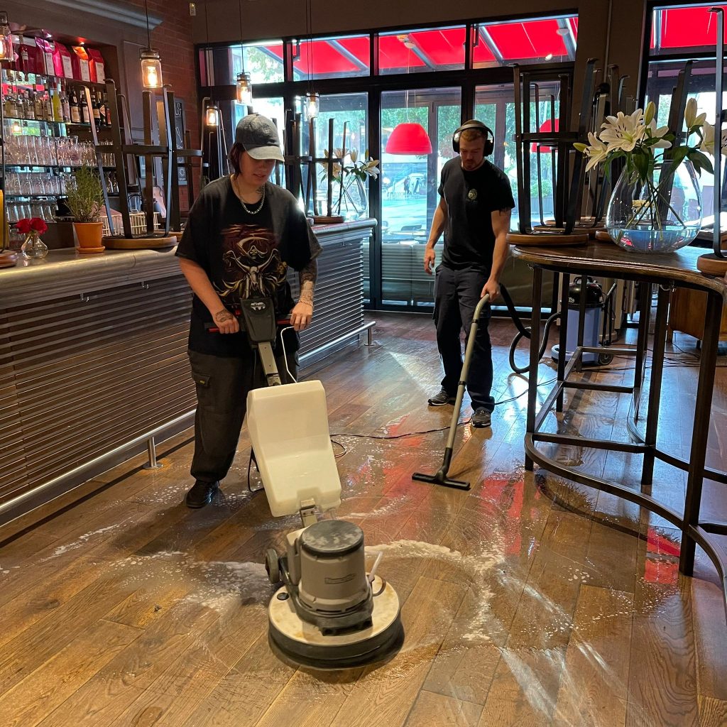Commercial clean of wooden floor in Bristol restaurant 8 IMG 20241018 WA0019