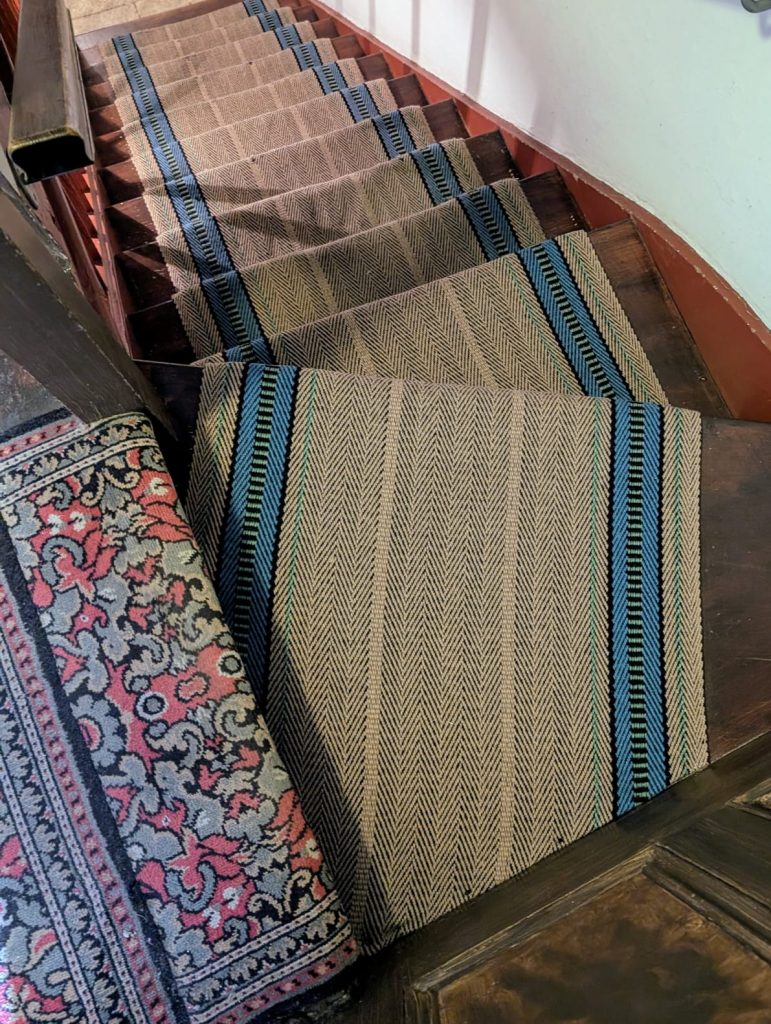 Successful carpet repair in Cheltenham museum 4 Carpet repairs by Green Man