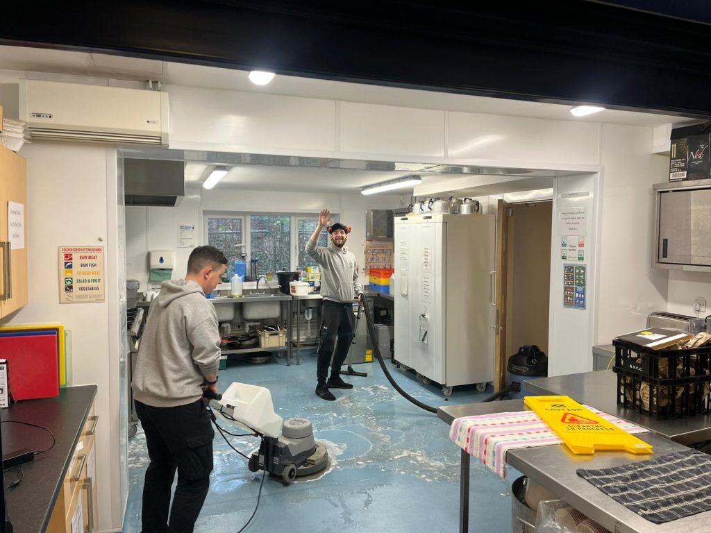 Successful team clean on commercial clean in Bristol Church 8 Commercial Hard Floor Cleaning in Bristol
