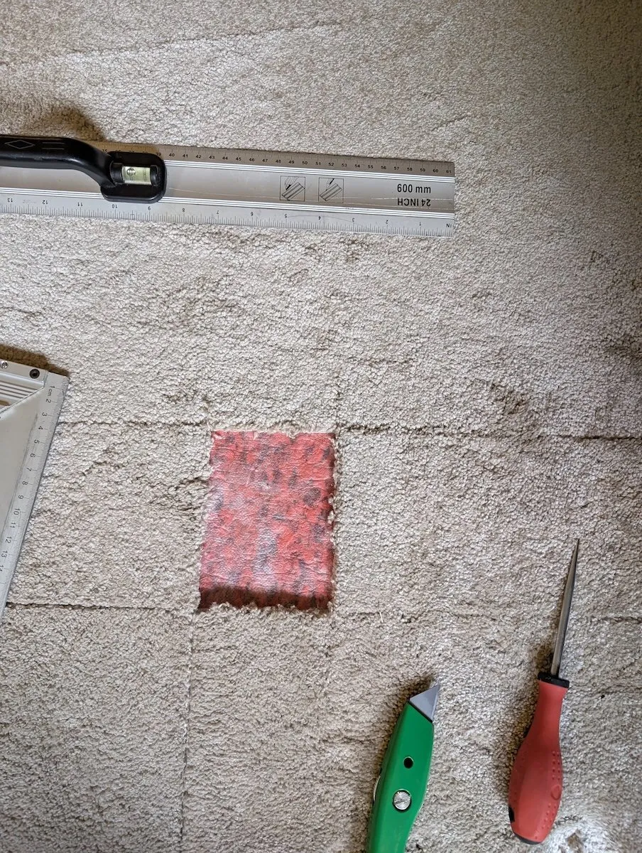 Carpet repair on wool carpet