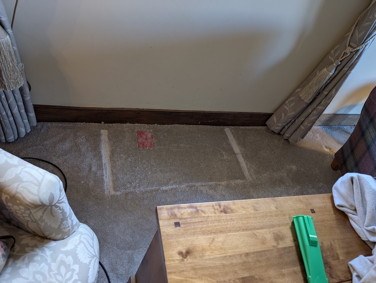 Finding donor carpet for a carpet repair