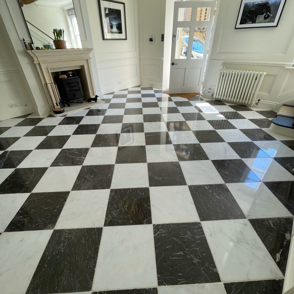 Beautiful clean & seal of marble tiles in Bath home 6 Marble Floor Polishing