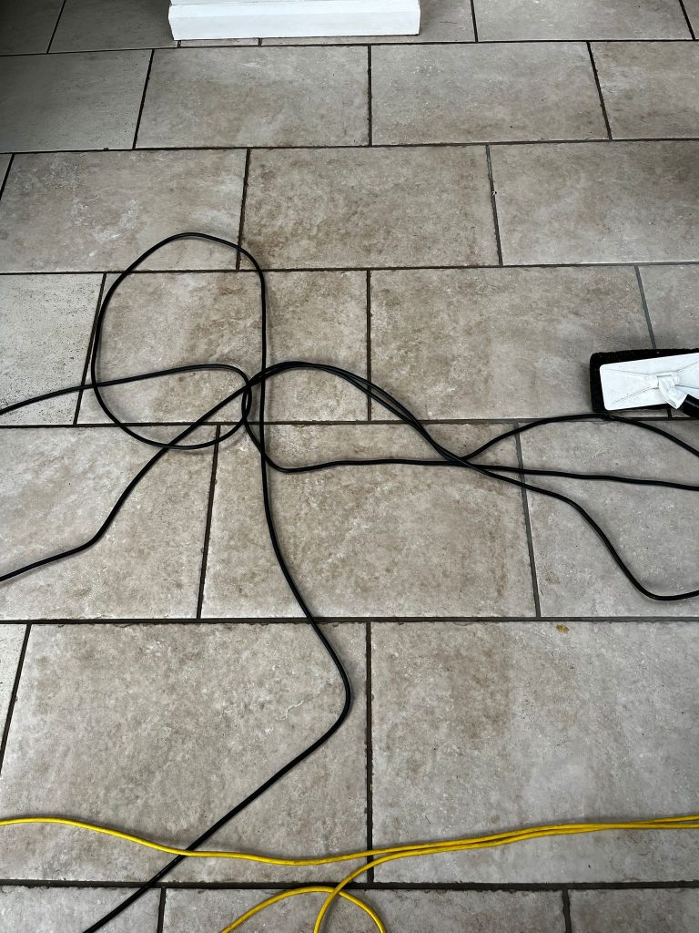 Impressive results on hard floor cleaning in Abergavenny 2 Hard Floor cleaning of ceramic tiles in Abergavenny