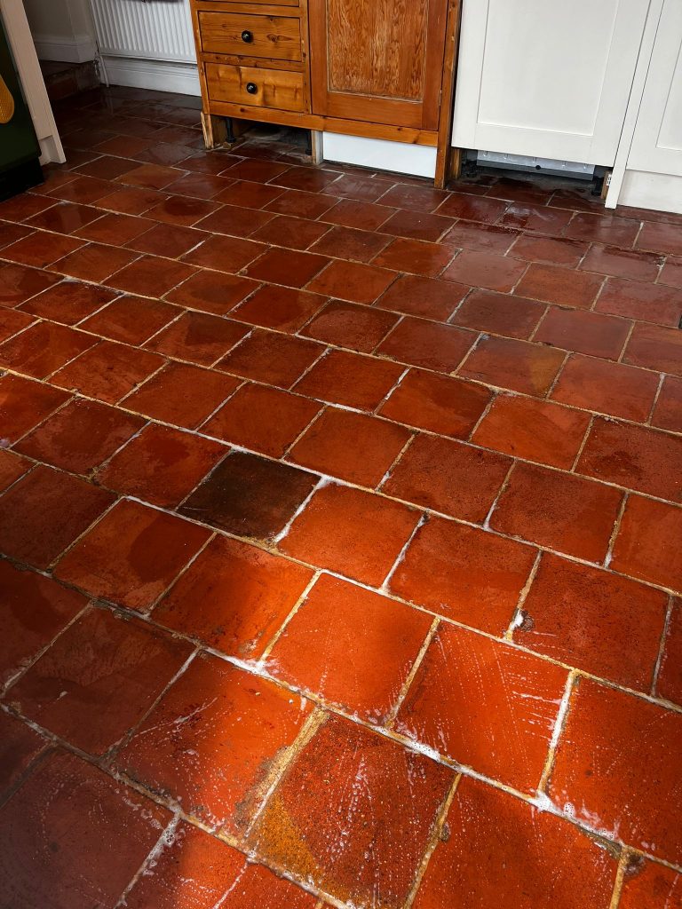 Rejuvenated Quarry Stone Floor in Frome 18 Quarry Tile cleaning & sealing in Frome