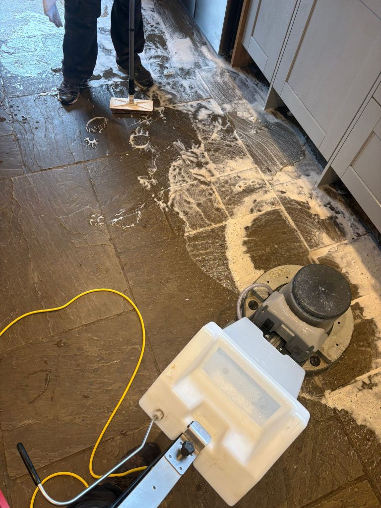 Rejuvenating clean of Limestone flooring in Bath 4 IMG 20251216 WA0001