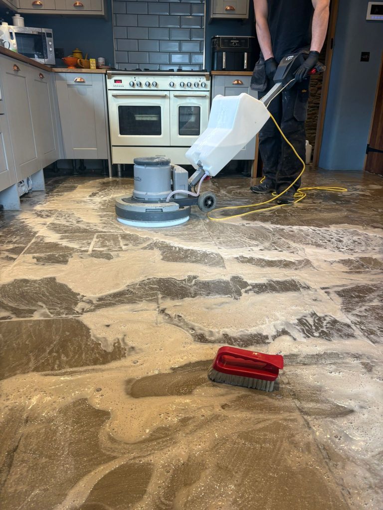 Rejuvenating clean of Limestone flooring in Bath 6 IMG 20251216 WA0002