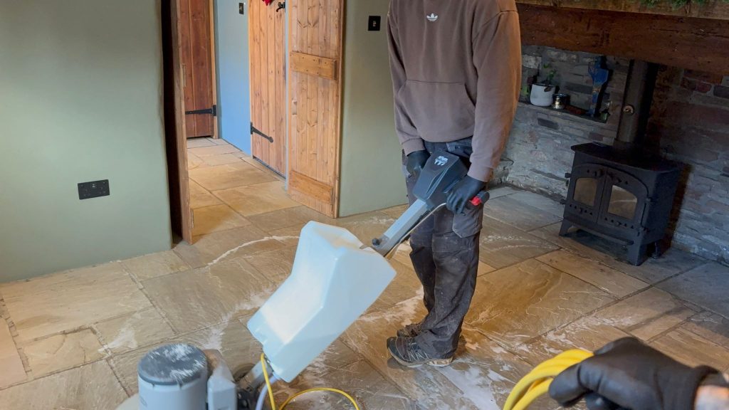 Rejuvenating clean of Limestone flooring in Bath 2 IMG 20251216 WA0005